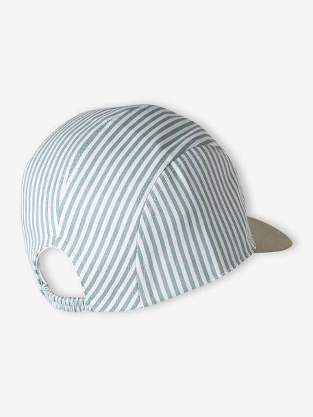Casquette bébé rayée bleu grisé - vertbaudet enfant 