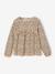 T-shirt blouse fille imprimé manches longues beige+écru+vert de gris - vertbaudet enfant 