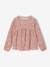 T-shirt blouse fille imprimé manches longues beige+écru+vert de gris - vertbaudet enfant 