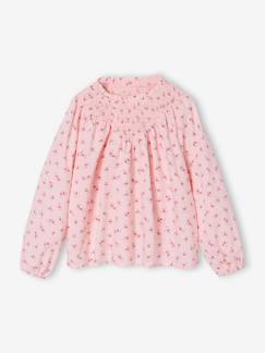 -Blouse fille manches smockées