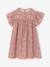 Robe fille en gaze de coton imprimée beige+beige imprimé+rose pâle+vanille - vertbaudet enfant 
