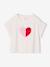 T-shirt fille motifs sequins écru+lilas+vert d'eau - vertbaudet enfant 