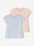 Lot 2 T-shirt bébé fille fantaisie bleu clair+rose - vertbaudet enfant 