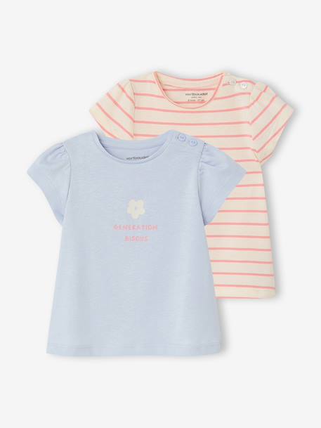 Bébé-Lot 2 T-shirt bébé fille fantaisie