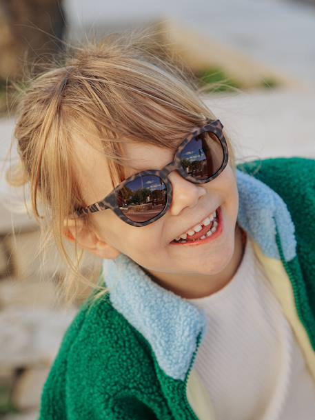 Bril 9-24 maanden SQUARE Lucky BEABA bruin, bedrukt+saliegroen - vertbaudet enfant 