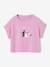 T-shirt fille motifs sequins écru+lilas+vert d'eau - vertbaudet enfant 