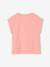 Tee-shirt motif fantaisie fille abricot+bleu grisé - vertbaudet enfant 