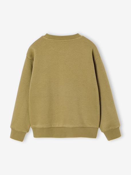 Sweater jongen met ronde hals en lange mouwen nachtblauw+olijf - vertbaudet enfant 