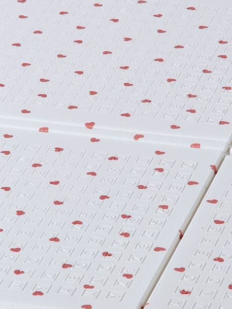 Waterdichte mat voor motoriek beige+ecru+groen+rozen - vertbaudet enfant 