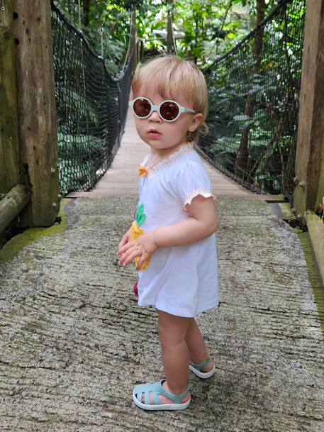 Lunettes de soleil Joy pour enfant de 9 à 24 mois rose fluo+ROUGE CLAIR UNI+vert - vertbaudet enfant 