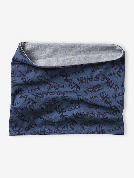 Bedrukte snood voor jongens middenblauw - vertbaudet enfant 