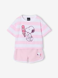 -Ensemble fille rayé Snoopy