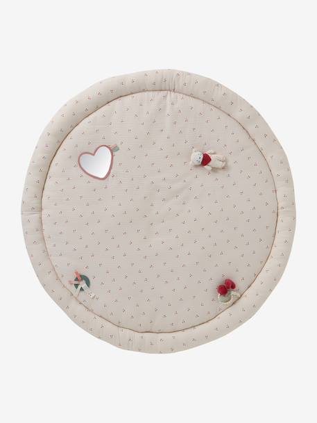 Tapis d'éveil avec arches et rebord beige+blanc+orange+rouge - vertbaudet enfant 