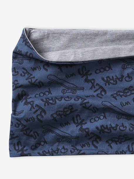 Bedrukte snood voor jongens middenblauw - vertbaudet enfant 