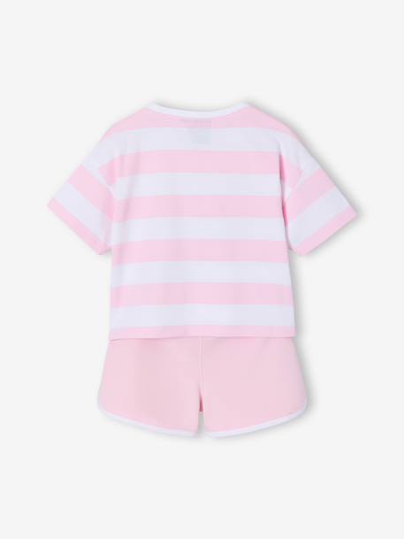 Ensemble fille rayé Snoopy rayé rose - vertbaudet enfant 
