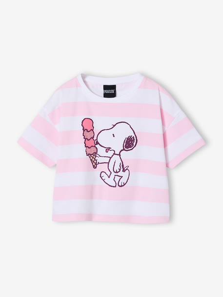 Ensemble fille rayé Snoopy rayé rose - vertbaudet enfant 