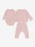 Coffret cadeau ensemble bébé velours 3 pièces rose - vertbaudet enfant 
