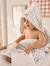 Cape de bain personnalisable + gant de toilette DANS LES NUAGES rayé bleu - vertbaudet enfant 