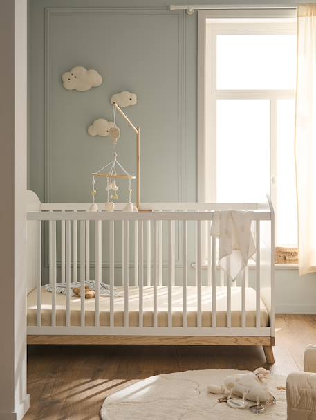 Mitwachsendes Babybett KONFETTI 70 x 140 cm wit - vertbaudet enfant 