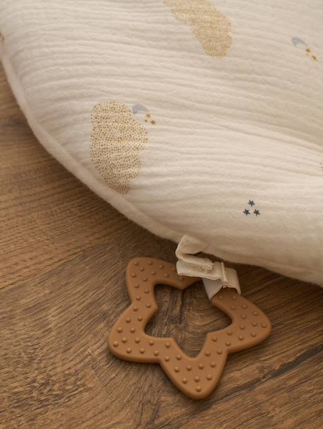 Tapis d'éveil avec arches et rebord beige+blanc+orange+rouge - vertbaudet enfant 
