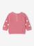 Pull bébé brodé vanille+vieux rose - vertbaudet enfant 