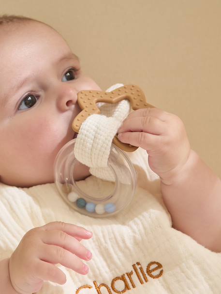 Gepersonaliseerde knuffels en rammelaar met koffer NUAGE wit - vertbaudet enfant 