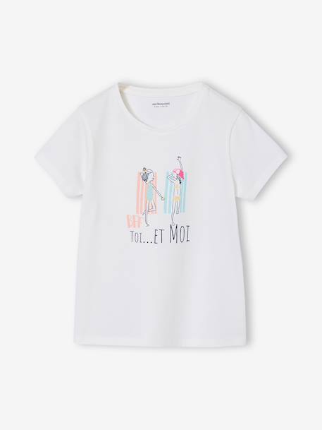 Set van 2 pyjamashorty voor meisjes ecru - vertbaudet enfant 