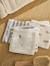 Lot de 6 lingettes lavables blanc+blanc imprimé+ficelle - vertbaudet enfant 