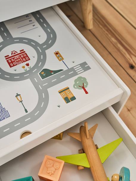 Tiroir de lit enfant circuit de voiture blanc - vertbaudet enfant 