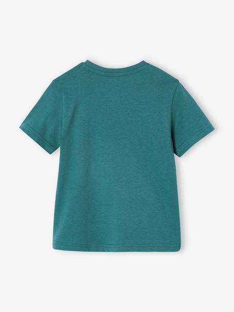 Lot 3 T-shirts manches courtes bleu pétrole+caramel+marine+noix de pécan+vert amande+vert sauge - vertbaudet enfant 