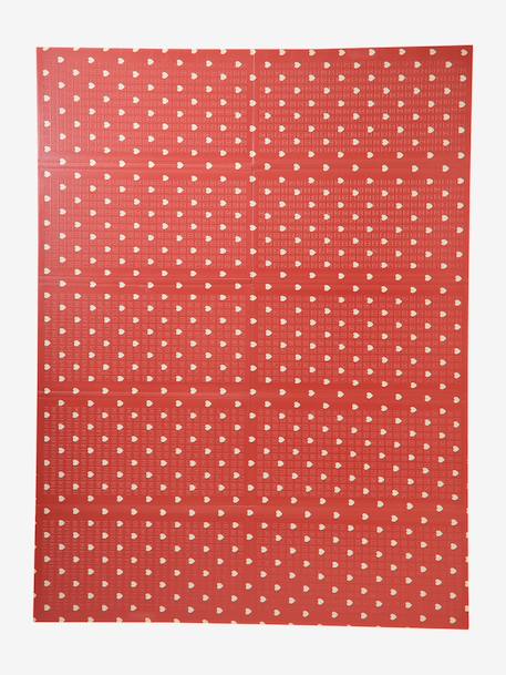 Waterdichte mat voor motoriek beige+ecru+groen+rozen - vertbaudet enfant 