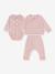 Coffret cadeau ensemble bébé velours 3 pièces rose - vertbaudet enfant 