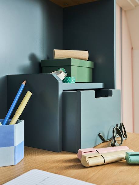 Bureau enfant/ado avec rangement - MISTRAL bleu grisé - vertbaudet enfant 