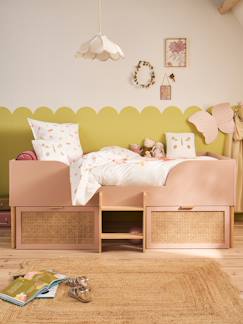 Slaapkamer en Opbergoplossingen-Slaapkamer-Babybedje, Kinderbedden-Kinderbedden-Verhoogd kinderbed met rieten opbergruimte LIGNE POÉSIE