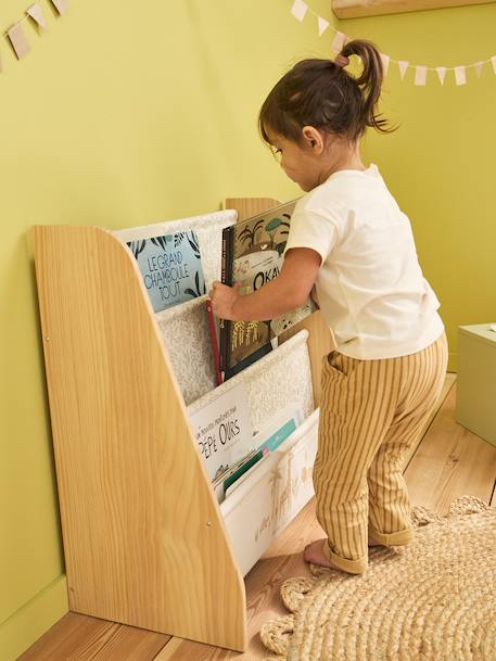 Rangement livre textile beige imprimé+blanc imprimé - vertbaudet enfant 