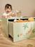 Table d'activités avec coffre de rangement beige+rose - vertbaudet enfant 