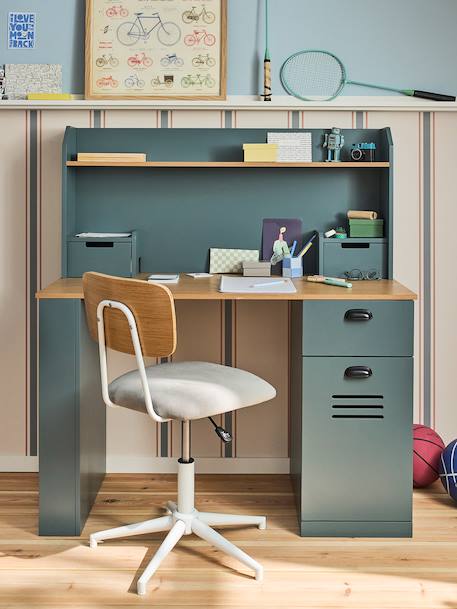 Bureau voor kinderen/tieners met opbergruimte - MISTRAL grijsblauw - vertbaudet enfant 