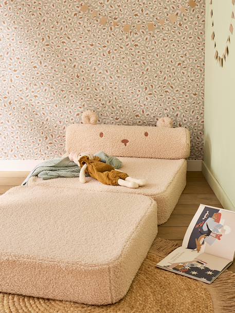 Chauffeuse enfant en sherpa Ourson camel - vertbaudet enfant 
