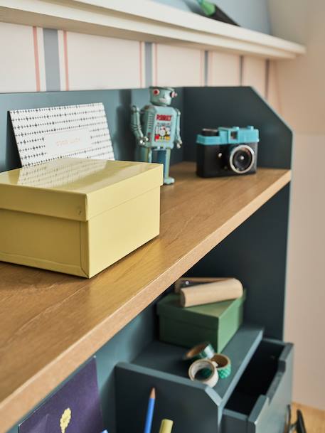 Bureau enfant/ado avec rangement - MISTRAL bleu grisé - vertbaudet enfant 