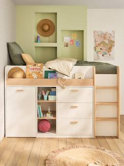 -Halfhoogslaper voor kinderen met bureau