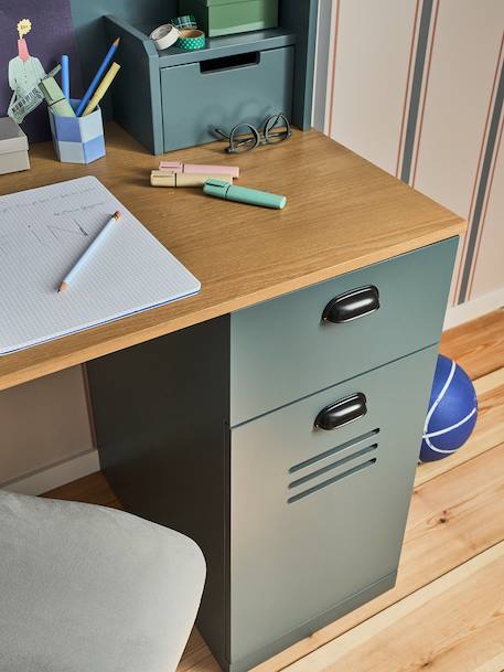Bureau enfant/ado avec rangement - MISTRAL bleu grisé - vertbaudet enfant 