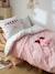 Parure housse de couette et taie d'oreiller CERISES RAYURES avec coton recyclé rayé rouge - vertbaudet enfant 