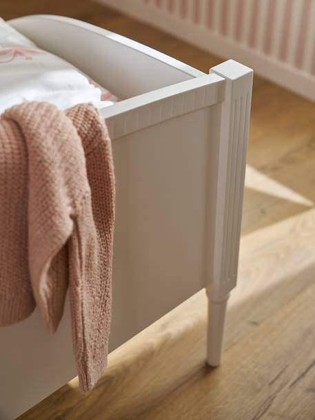 Lit enfant 90x200 cm avec moulure Canopée blanc - vertbaudet enfant 