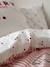 Parure housse de couette et taie d'oreiller CERISES RAYURES avec coton recyclé rayé rouge - vertbaudet enfant 