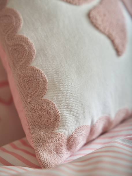 Coussin finition feston écru - vertbaudet enfant 