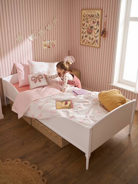 Lit enfant 90x200 cm avec moulure Canopée blanc - vertbaudet enfant 