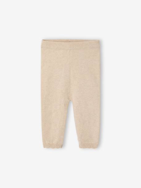Coffret ensemble bébé fille tricot 3 pièces beige chiné - vertbaudet enfant 