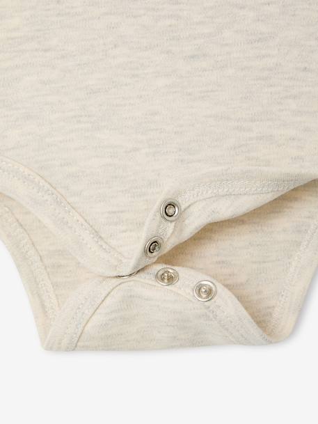 Lot 5 bodies bébé manches courte écru - vertbaudet enfant 
