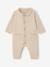 Coffret bébé combinaison tricot et bandana beige chiné - vertbaudet enfant 