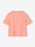 Effen Basics meisjesshirt met korte mouwen abrikoos+snoepjesroze - vertbaudet enfant 